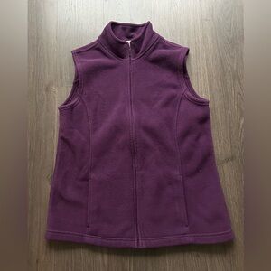 Womens L.L. Bean Purple  Fleece Vest